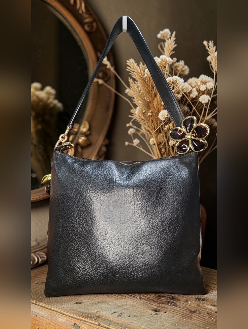 Coach Marlon Hobo Black Pebbled Leather Bag Style No. F79994 - Picture 7 of 15